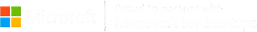 Proud to partner with Microsoft for Startups